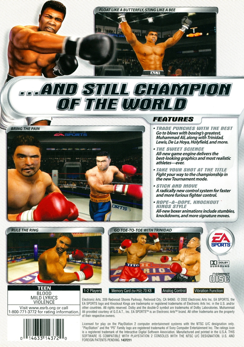 Knockout Kings 2002 - Playstation 2 Pre-Played