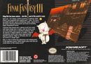 Final Fantasy III Back Cover - Super Nintendo, SNES Pre-Played