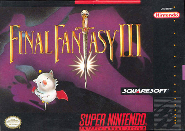 Final Fantasy III Front Cover - Super Nintendo, SNES Pre-Played