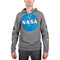 NASA Logo Hooded Sweatshirt Gray with Patches on Sleeves