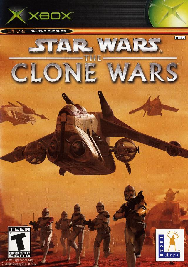 Star Wars The Clone Wars Front Cover - Xbox Pre-Played