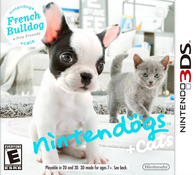 Nintendogs + Cats: French Bulldog and New Friends - Nintendo 3DS Pre-Played Front Cover