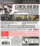 Metal Gear Solid HD Collection - Playstation 3 Pre-Played Back Cover