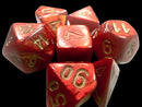 Chessex Scarab Mini 7-Die Set - Scarlet/Gold