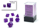 Chessex Borealis Mini 7-Die Set - Royal Purple/Gold Luminary
