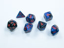 Chessex Gemini Mini 7-Die Set - Black-Starlight/Red