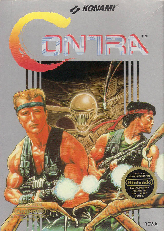 Contra Front Cover - Nintendo Entertainment System, NES Pre-Played