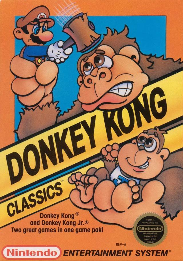 Donkey Kong Classics Front Cover - Nintendo Entertainment System, NES Pre-Played