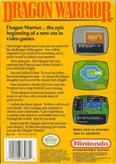 Dragon Warrior Back Cover - Nintendo Entertainment System, NES Pre-Played