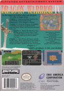 Dragon Warrior 4 Back Cover - Nintendo Entertainment System, NES Pre-Played