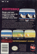 Excitebike Back Cover - Nintendo Entertainment System, NES Pre-Played