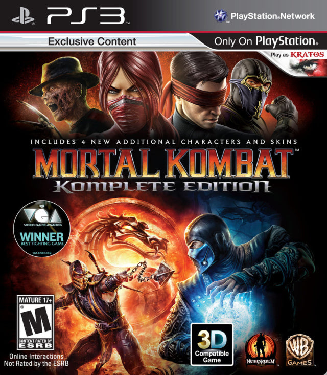 Mortal Kombat Komplete Edition Front Cover - Playstation 3 Pre-Played