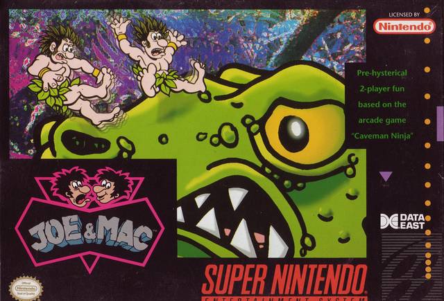 Joe & Mac Front Cover - Super Nintendo SNES Pre-Played