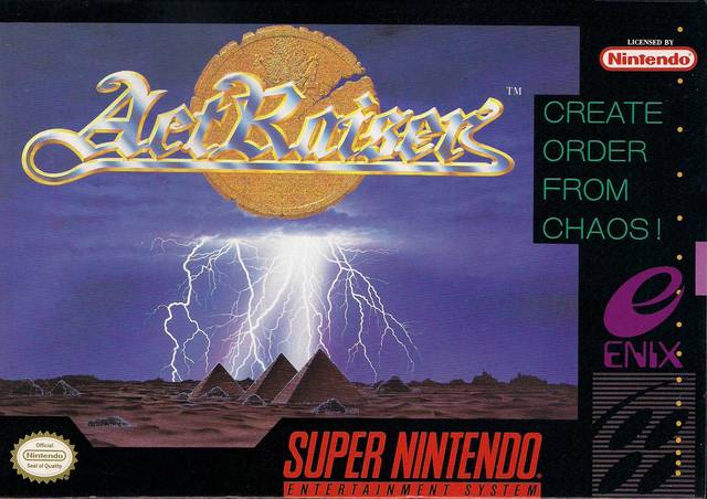 ActRaiser Front Cover  - Super Nintendo, SNES Pre-Played