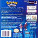 Pokemon Sapphire Version Back Cover - Nintendo Gameboy Advance Pre-Played