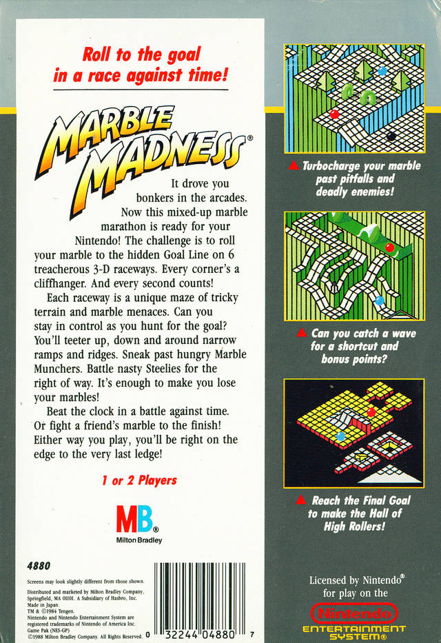 Marble Madness - Nintendo Entertainment System, NES Pre-Played