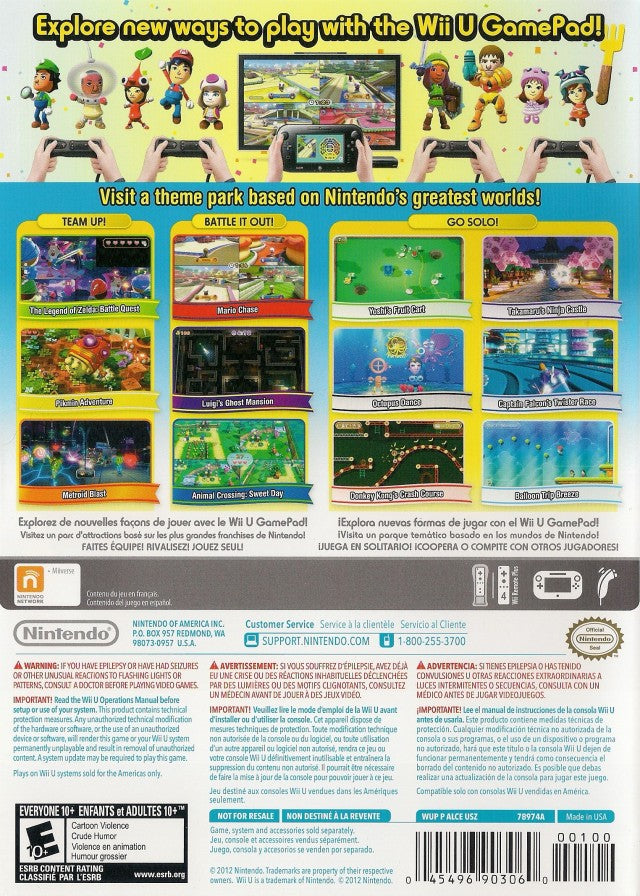 Nintendo Land Back Cover - Nintendo WiiU Pre-Played