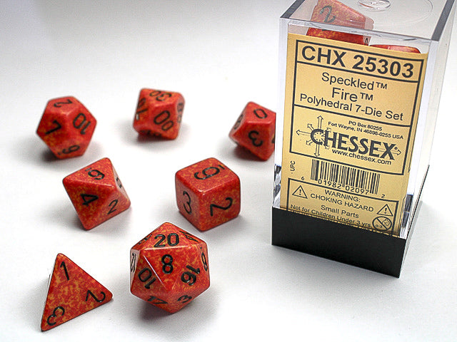 Chessex Speckled Poly Set Fire (7)