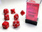Chessex Opaque Poly Set Red/White (7)