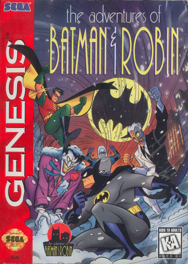 The Adventures of Batman & Robin Complete in Box Front Cover - Sega Genesis Pre-Played