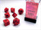 Chessex Opaque Poly Set Red/Black (7)