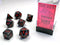 Chessex Opaque Poly Set Black/Red (7)