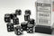 Chessex Opaque 16mm D6 Black/White (12)