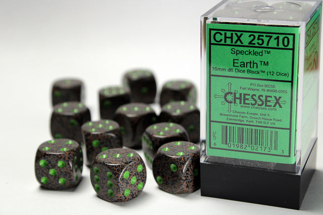 Chessex Speckled 16mm D6 Earth (12)