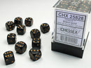 Chessex Opaque 12mm D6 Black/Gold (36)