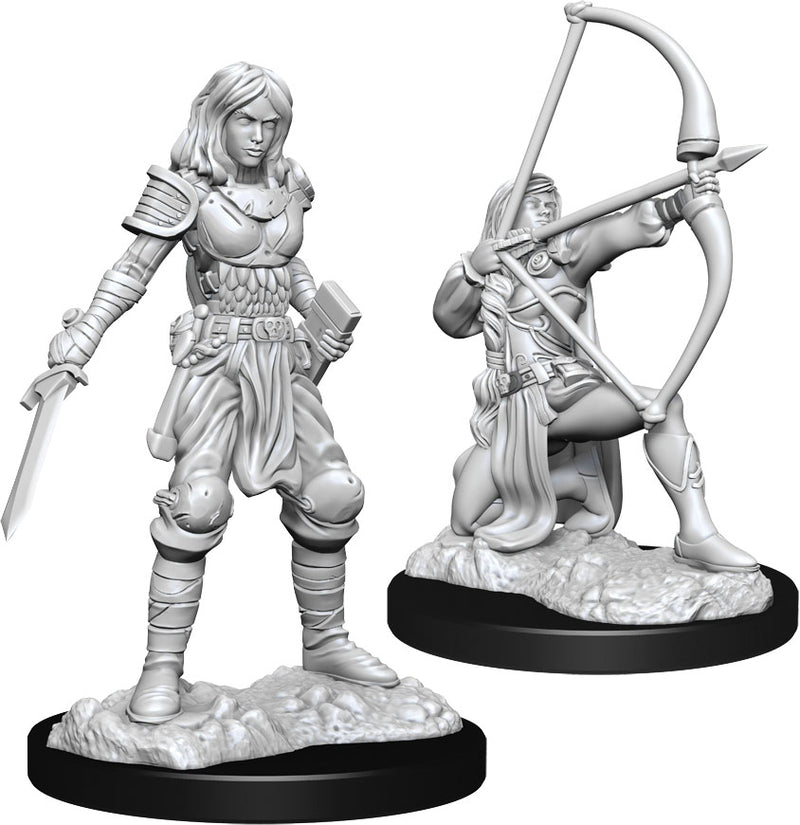 Human Fighter Female W15 - Pathfinder Deep Cuts Unpainted Miniatures