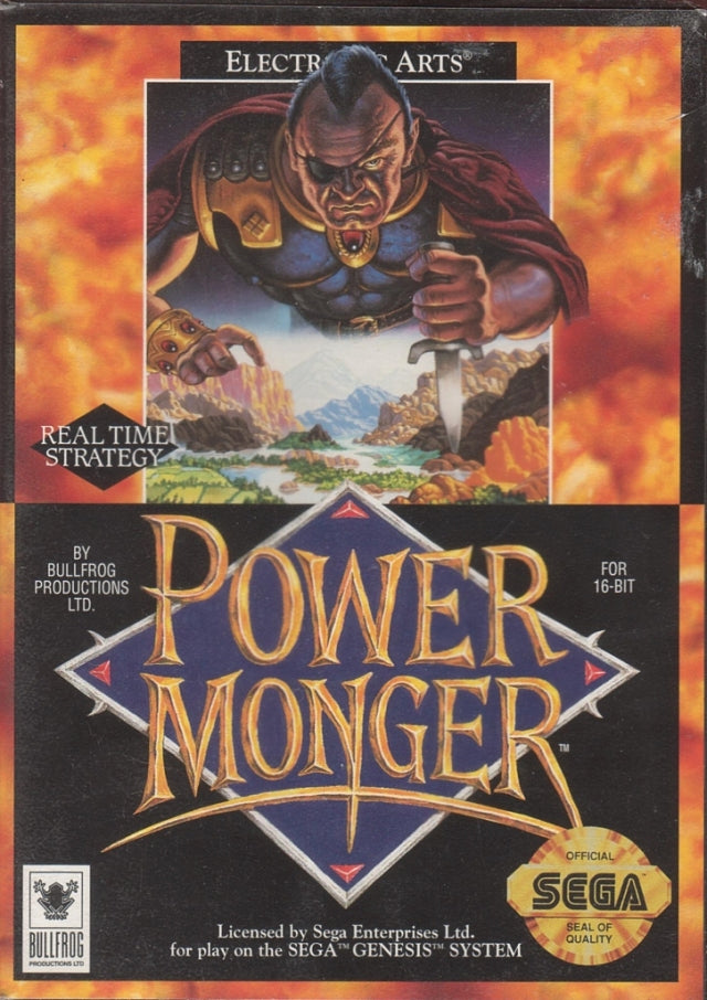 Power Monger Front Cover - Sega Genesis Pre-Played