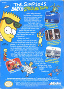 The Simpsons Bart vs the Space Mutants Back Cover - Nintendo Entertainment System, NES Pre-Played