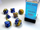 Chessex Gemini Poly Blue Gold/White (7)