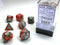 Chessex Gemini 7: Polyhedral Orange/Steel/Gold 7-Dice Set