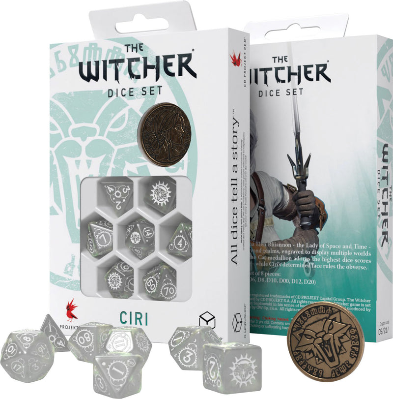 Ciri: The Lady of Space (7 + coin) - The Witcher Dice Set