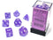 Chessex Borealis Polyhedral 7-Die Set - Luminary Purple/White