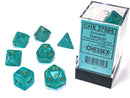 Chessex Borealis Polyhedral 7-Die Set - Luminary Teal/Gold