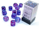 Nebula 16mm D6 Nocturnal Blue Luminary Dice Block (12 Dice)