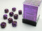 Chessex Vortex: 12mm Purple/Gold/Black Dice Block (36)