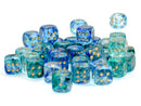 Nebula 12mm D6 Oceanic Gold Luminary Dice Block (36 Dice)
