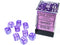 Chessex Borealis 12mm D6 Purple/White Luminary Dice Block (36 Dice)