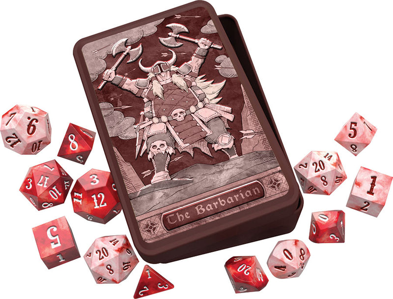 Class Specific Dice Set - Barbarian (Pathfinder and 5E)