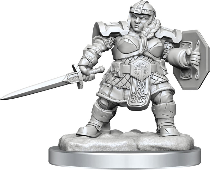 Dwarf Fighter Female W16 - Dungeons & Dragons Nolzur's Marvelous Unpainted Miniatures