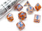 Chessex Borealis Polyhedral 7-Die Set - Luminary Rose Gold/Light Blue