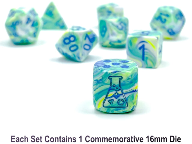 Chessex Festive Polyhedral 7-Die Set - Garden/Blue