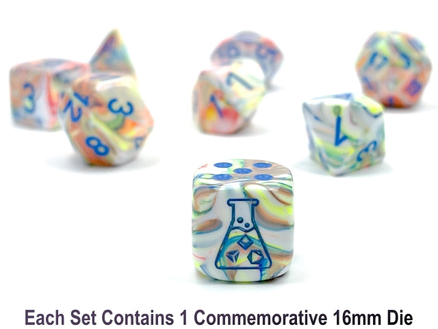 Chessex Festive Polyhedral 7-Die Set - Kaleidoscope/Blue