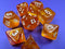 Chessex Borealis Polyhedral 7-Die Set - Luminary Blood Orange/White