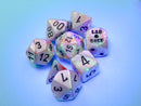 Chessex Lustrous Polyhedral 7-Die Set - Luminary Sea Shell/Black