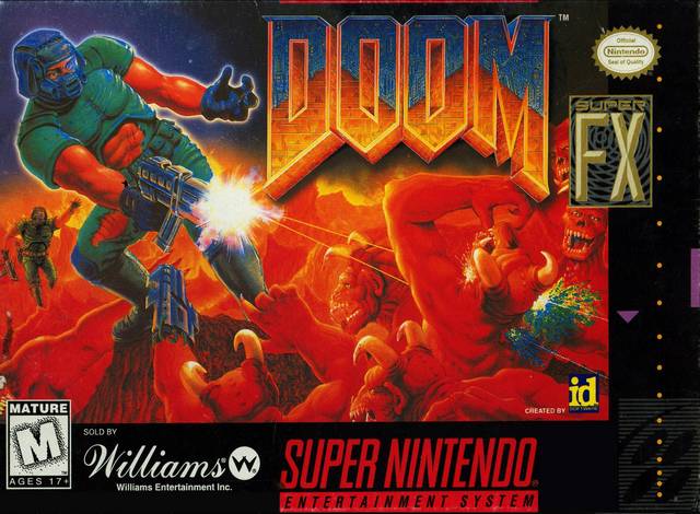 DOOM Front Cover - Super Nintendo SNES Pre-Played