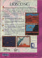 The Lion King Back Cover - Sega Game Gear Pre-Played